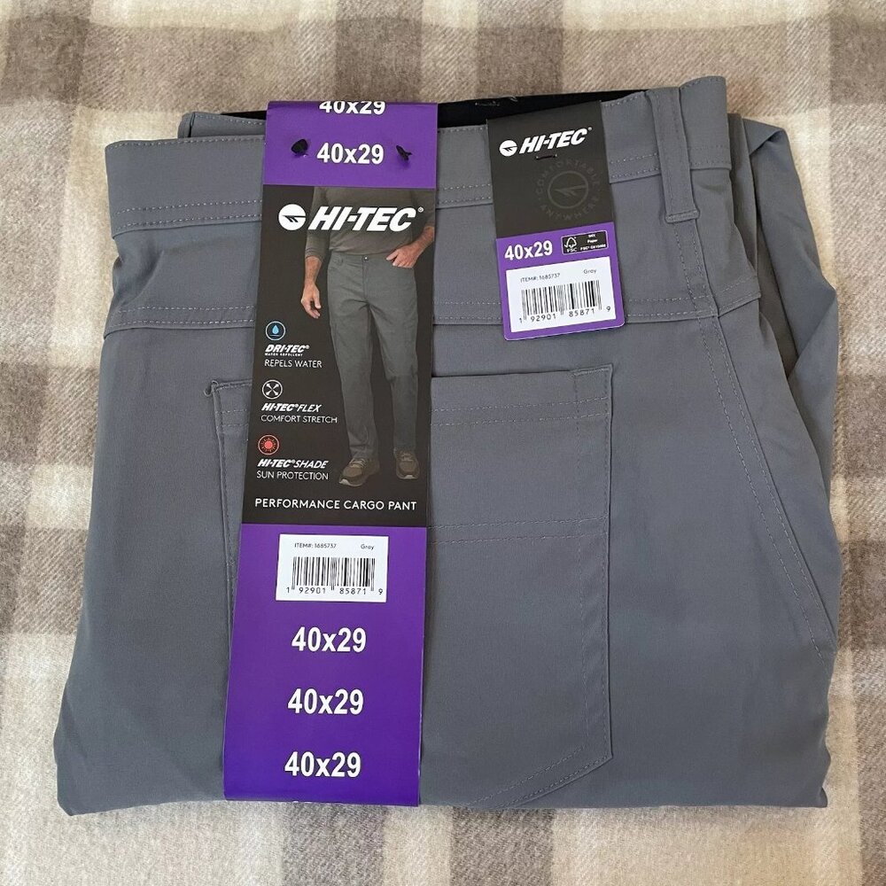 HI-TEC Men's Performance Cargo Pant, Gray